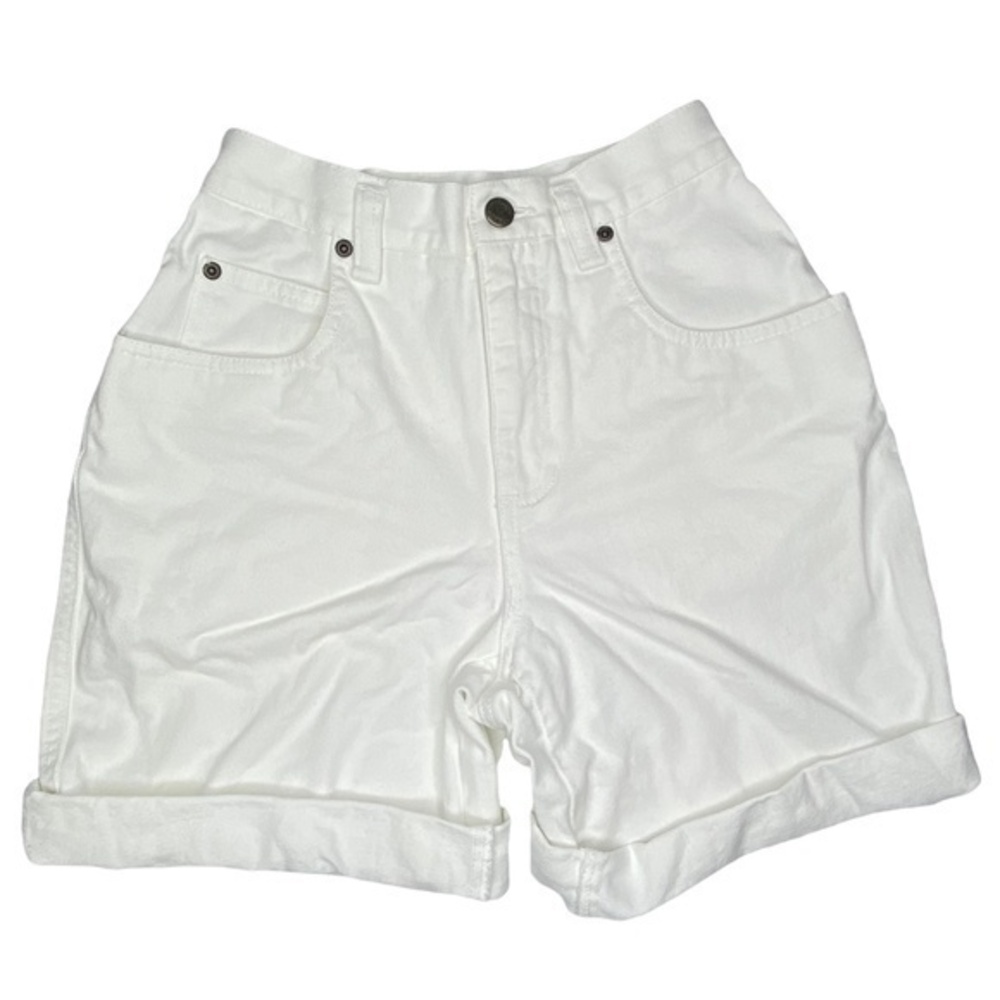 Vintage Mom Jean Shorts Liz‎ Wear White High Rise 24 Inch Waist Size 4